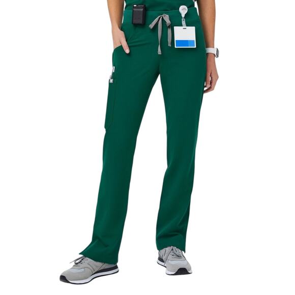 Figs Pants - FIGS Kade Cargo Scrub Pants Women’s Small Hunter Green Silver Original PO 1661